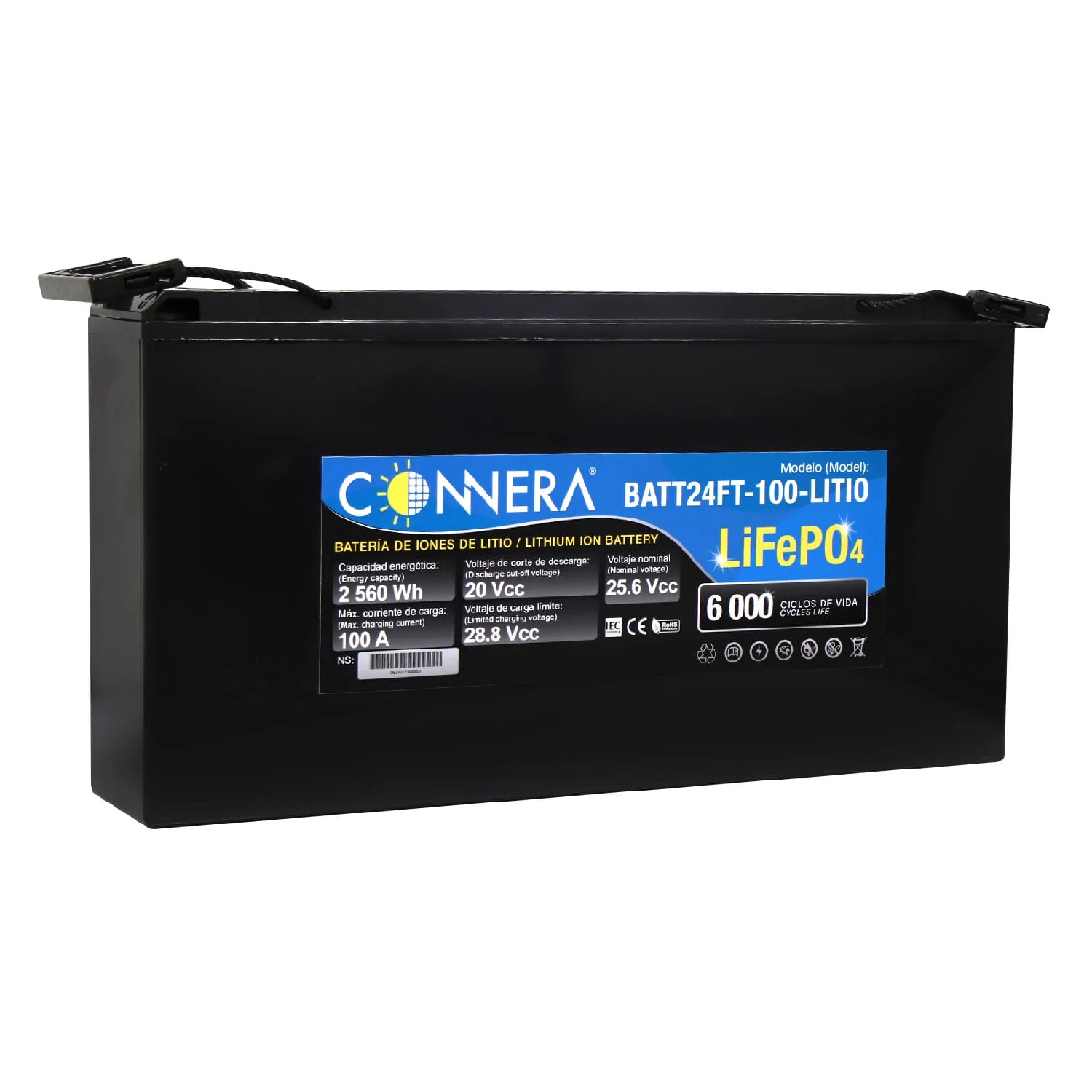 Batería LiFePO₄ 24V 100Ah