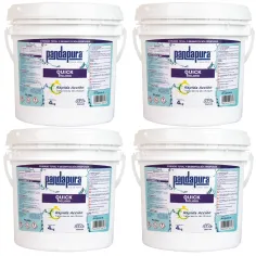 Paquete con 4 cubetas de químico desinfectante para piscinas